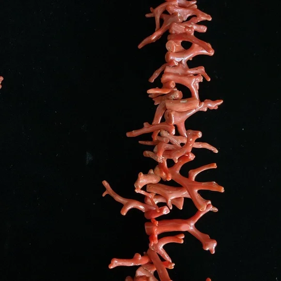 Genuine Mediterranean Red Coral Branch Necklace